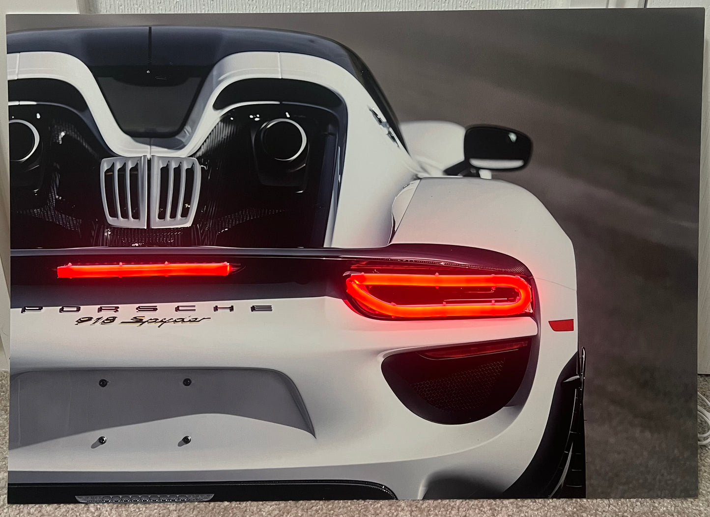 918 Spyder F90 LED Car Poster