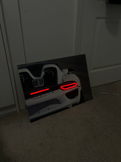 918 Spyder F90 LED Car Poster