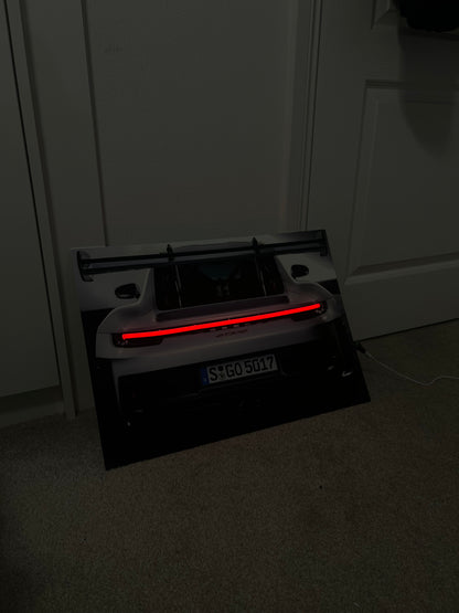 911 GT3RS LED Car Poster