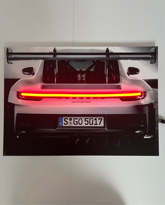 911 GT3RS LED Car Poster